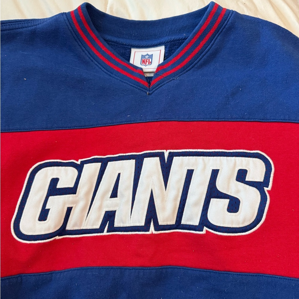 NFL Giants Blue and Red Crewneck
